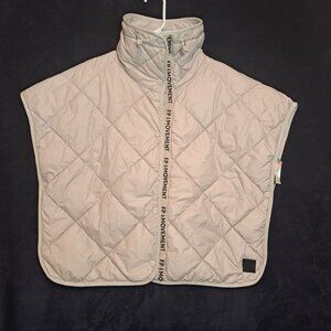NWOT Free People Movement Chill Out Packable Puffer Poncho Vest One‎ Size Beige